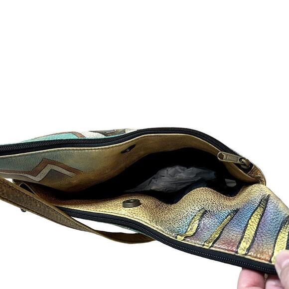 ANUSCHKA  GENUINE  LEATHER  HAND PAINTED‎ HOBO BAG - Picture 6 of 13